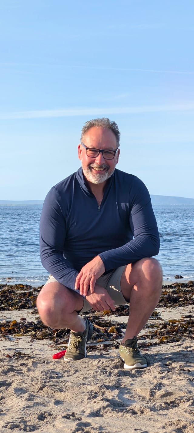 Kiki Kubath, CEO and founder of K.I.C Facility's Management, on a Galway beach